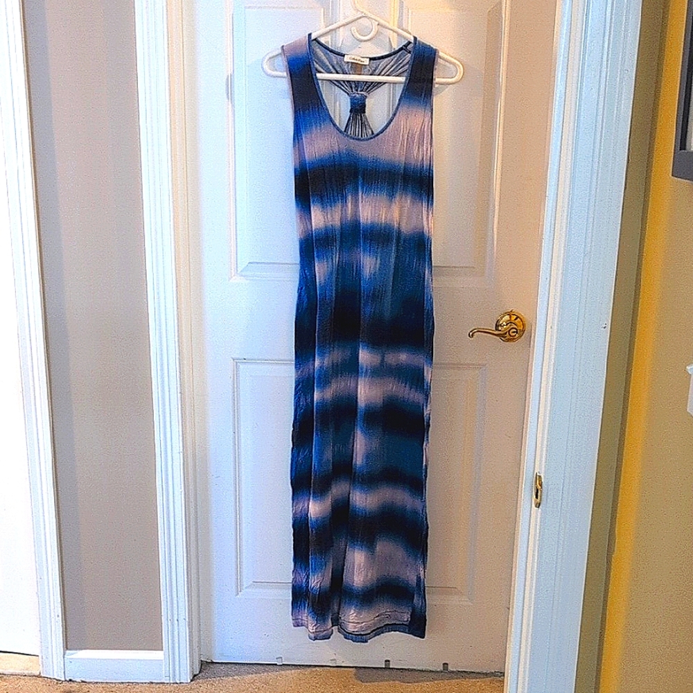 Calvin Klein Women's Maxi Dress Ombre Blue M/L